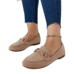 Bruine mocassins met gesp van Erminia