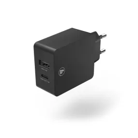 Hama Oplader USB-C Power Delivery (PD)/Qualcomm + USB-A 30 W Zwart