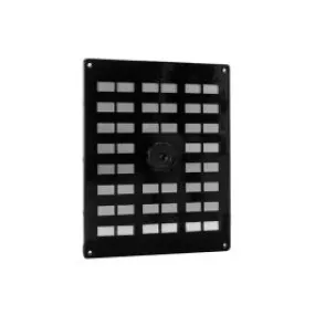 Nedco BV Aluminium schuifrooster 250x200mm met gaas en draaiknop, zwart