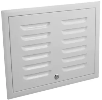 Nedco inspectierooster staal 400 x 300 mm met slot wit