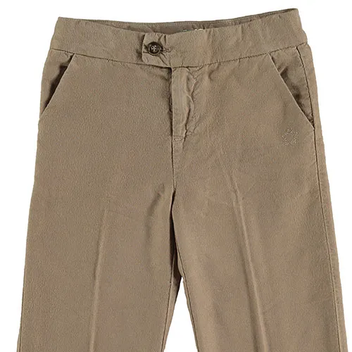 Tocoto Vintage Flannel Pants With Inner Waistband Beige (Broek)