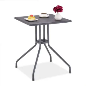 Vierkante tuintafel met grijze houtlook