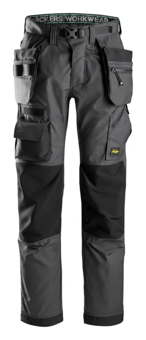 VLOERLEGGERSBROEK FLEXIWORK MET HOLSTERZAKKEN STAALGRIJS/ZWART MAAT 46  6923-5804-046